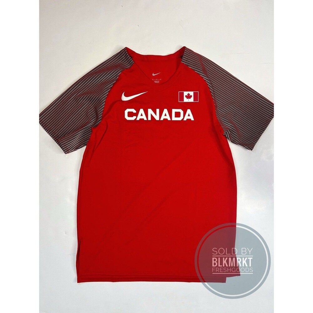 Nike Pro Elite Canada Jersey Shirt Red White Black CI7391-636 Size M